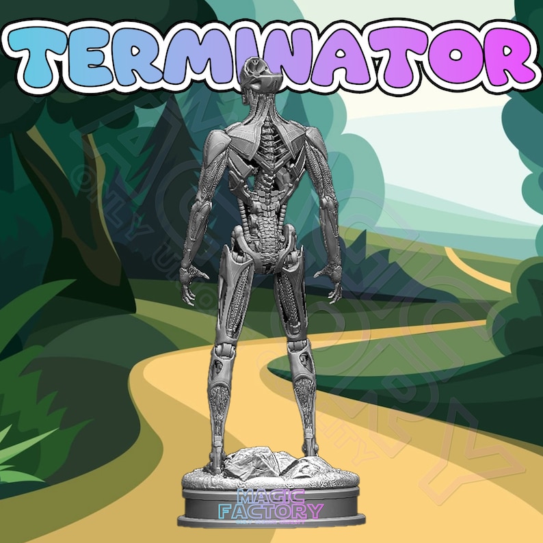 Terminator STL Model for 3D Printing 3D Printable Terminator Figure ...