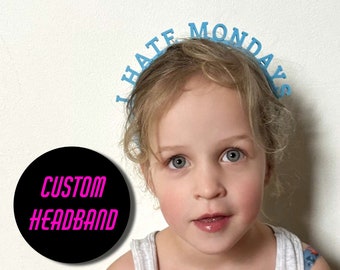 Customizable Headband - Personalized Hair Accessory for Parties, Weddings - Any Text on Headband - Wedding gadget