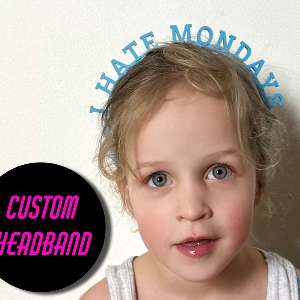 Custom Headband with Any Text - Personalized Hair Accessory for Events - Wedding Party Essential