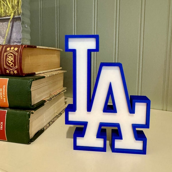Los Angeles Dodgers "LA" Classic Cap Logo Shelf Art