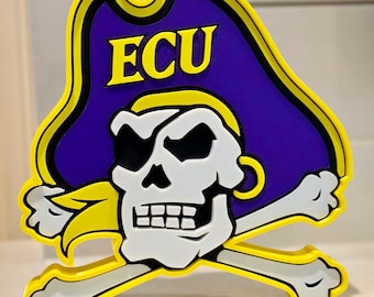 ECU Pirate Mascot Shelf Art: Officially Licensed East Carolina University Decor