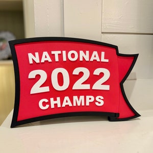 Réplica de la pancarta del campeonato nacional de los Georgia Bulldogs
