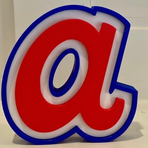 Atlanta Braves Lowercase A Shelf Art