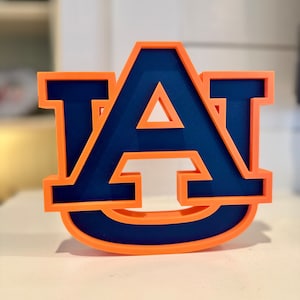 Officially Licensed Auburn University &quot;AU&quot; Logo in 3D!