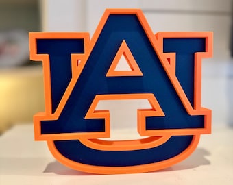 Officially Licensed Auburn University "AU" Logo in 3D!