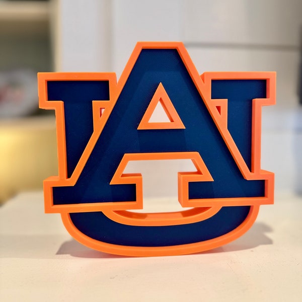 Officially Licensed Auburn University "AU" Logo in 3D!