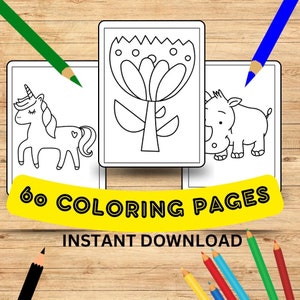 Printable Fun Coloring Pages For Kids And Toddlers Digital Printable Coloring Pages