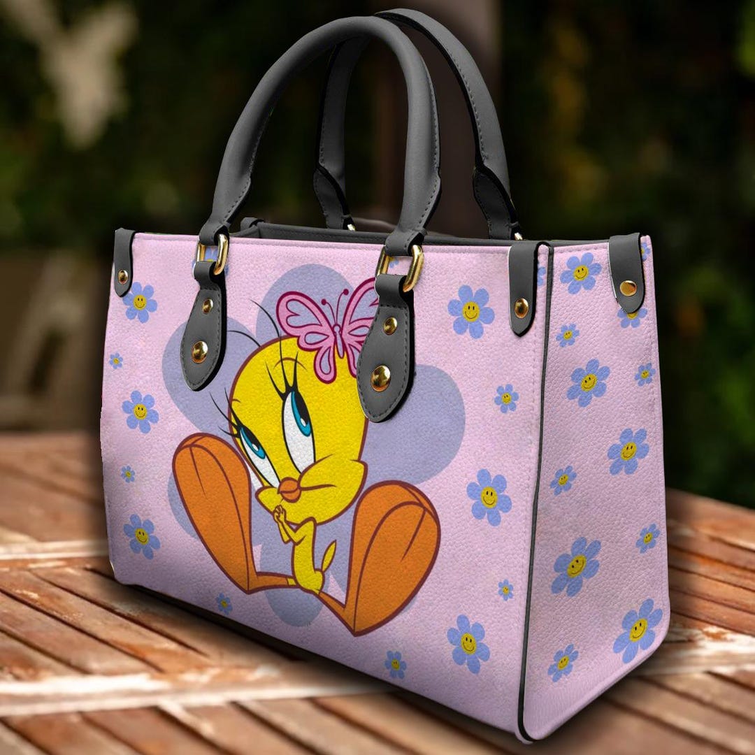 Tweety Bird Leather Handbag, Tweety Bird Bag, Women Purse Wallet ...