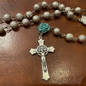 Rosary - Extra Large - Metal Rose