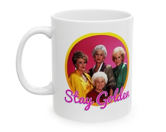 Taza de cerámica de Las Chicas de Oro, taza de café inspirada en la serie de televisión, vaso con frase divertida, regalo retro vintage, 325 ml