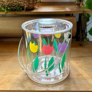Vintage acrylic/plastic tulip ice bucket