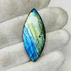 Labradorite multi fire labradorite loose gemstone Marquise Labradorite handmade smooth labradorite for making jewelllery (43x18x7mm) 50crt