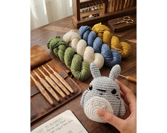 Urocze wzory szydełkowe Totoro, wzór szydełkowy Ghibli dla początkujących, amigurumi z sąsiedztwa, łatwe szydełkowanie, zabawki dla lalek, ręcznie robiony prezent dla dzieci