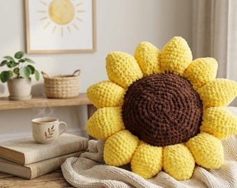 Sunflower Pillow Crochet PATTERN