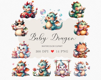 Dragon Watercolor, Dragon Sublimation, Fantasy Clipart, Cute Baby Dragon Clipart, Fantasy PNG, Sleeping Baby Dragon Clipart, Baby Dragon PNG