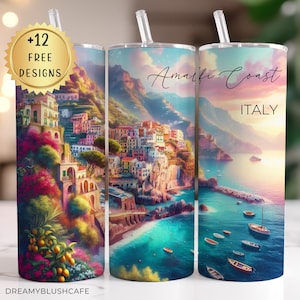 Italy Tumbler Wrap, 20 oz Skinny Tumbler Design, Italian Theme Digital Download, Sublimation PNG for Crafts, Italian Theme Digital Download