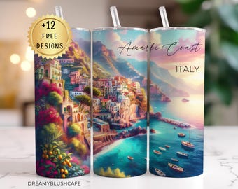 Italien Tumbler Wrap, 20 Unze Skinny Tumbler Design, italienisches Thema digitaler Download, Sublimation PNG für Handwerk, italienisches Thema digitaler Download