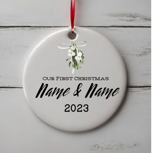Engagement Ornaments, Custom Mr. & Mrs. Engagement Ornaments
