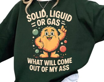 S0lid Liquid Or Gas Funny Cat Physics Science Shirt, Unisex Solid Shirt