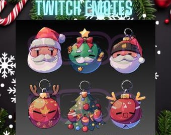 Emoticones navideños de Twitch y banner animado