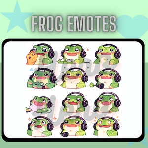 twitch emote cute kawaii frogs sub badge subbadge stream overlay streamer