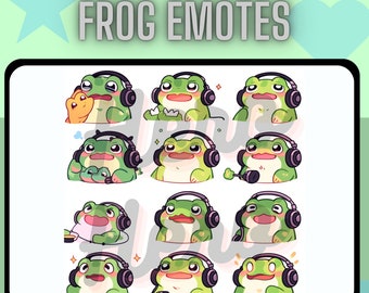 contracción nerviosa ser emocionado lindo kawaii ranas sub insignia subbadge stream superposición serpentina