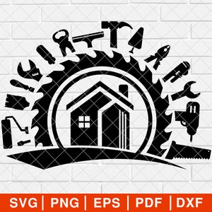 House Repair Builder SVG PNG, House Repair Service, House Repair svg, Repair Tools svg, Construction svg, Builder svg [EP-77]