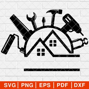 House Repair Builder SVG PNG, Repair Tools svg, Construction svg, House Repair svg, Builder svg, Repairman svg, House Repair Service [EP-64]