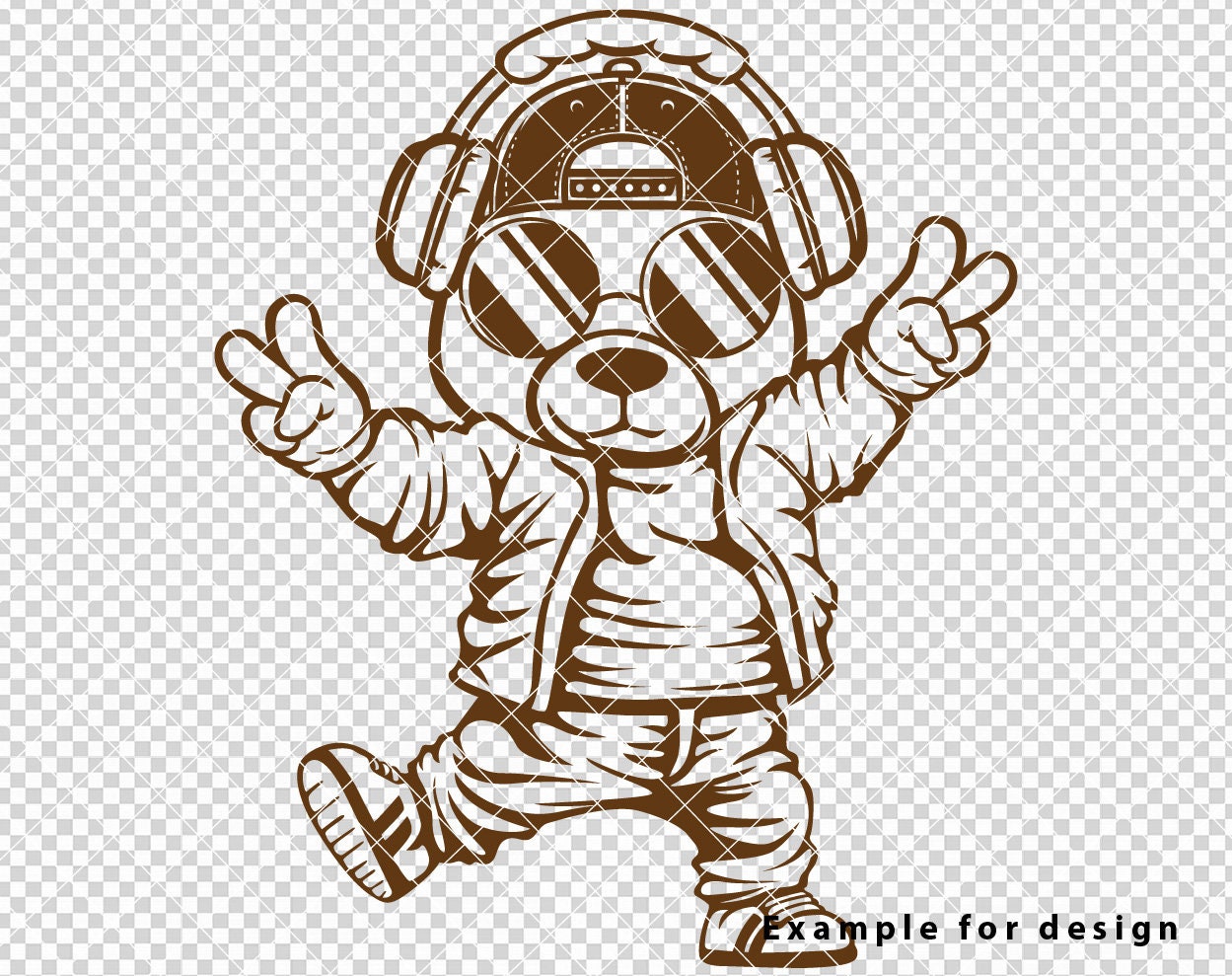 Hip Hop Teddy Bear SVG, Teddy Bear Sunglasses Svg, Cool Teddy Svg ...
