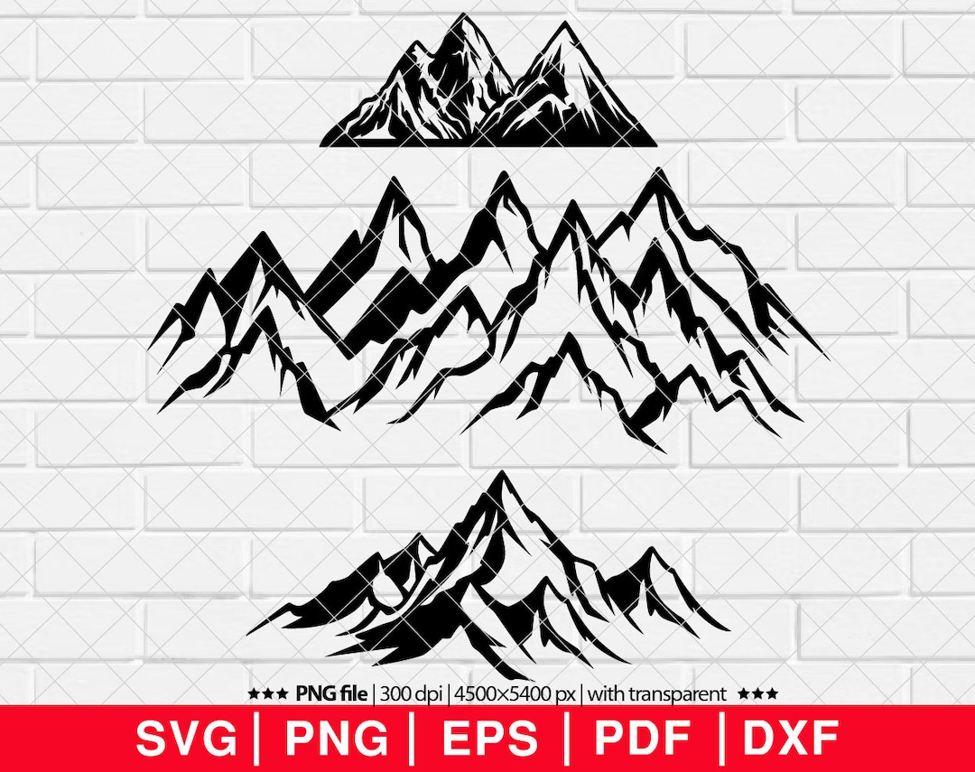 Mountain Range SVG Bundle, Mountain SVG Bundle, Mountain Svg, Mountain ...