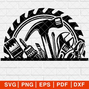 Carpenter Tools SVG, Carpenter tools monogram svg, Construction logo svg, Builders logo svg, Carpenter tools logo svg [EP-109]