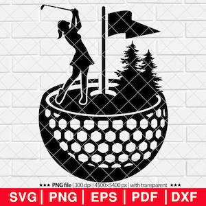 Golfing SVG PNG, Golf scene svg, Golf Name Frame svg, Golf Ball svg, Golf Clipart, Golf Vector, Golf Club svg, Golf Cut File [EP-21]