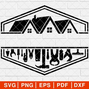 House Repair Builder SVG PNG, House Repair svg, Repair Tools svg, Construction svg, Builder svg, Repairman svg [EP-76]