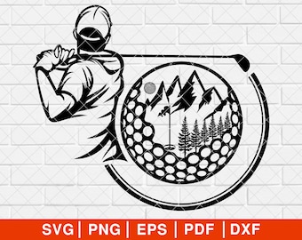 Golf SVG PNG, Golf Name Frame svg, Golf Ball svg, Golf Clipart, Golf Cricut, Golf Vector, Golf Club svg, Golfing svg [EP-90]