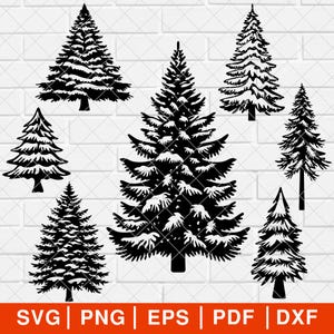 Pine Trees SVG, Forest svg bundle, Tree Line svg, Christmas Tree svg, Pine Tree Silhouette, Trees Vector (EP-127)