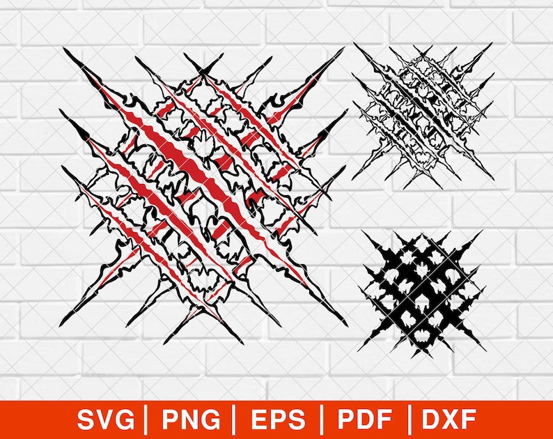 Claw Rip Design Pattern Claw Mark SVG PNG, Claws Svg, Animal Scratch Svg, Scratches Svg,ripped ...