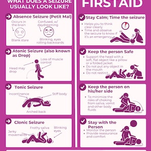 Seizure First Aid & Action Plan for Parent, Caregivers and School Guide