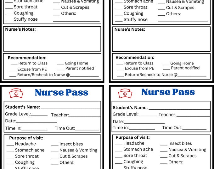 Nurse Pass - Etsy