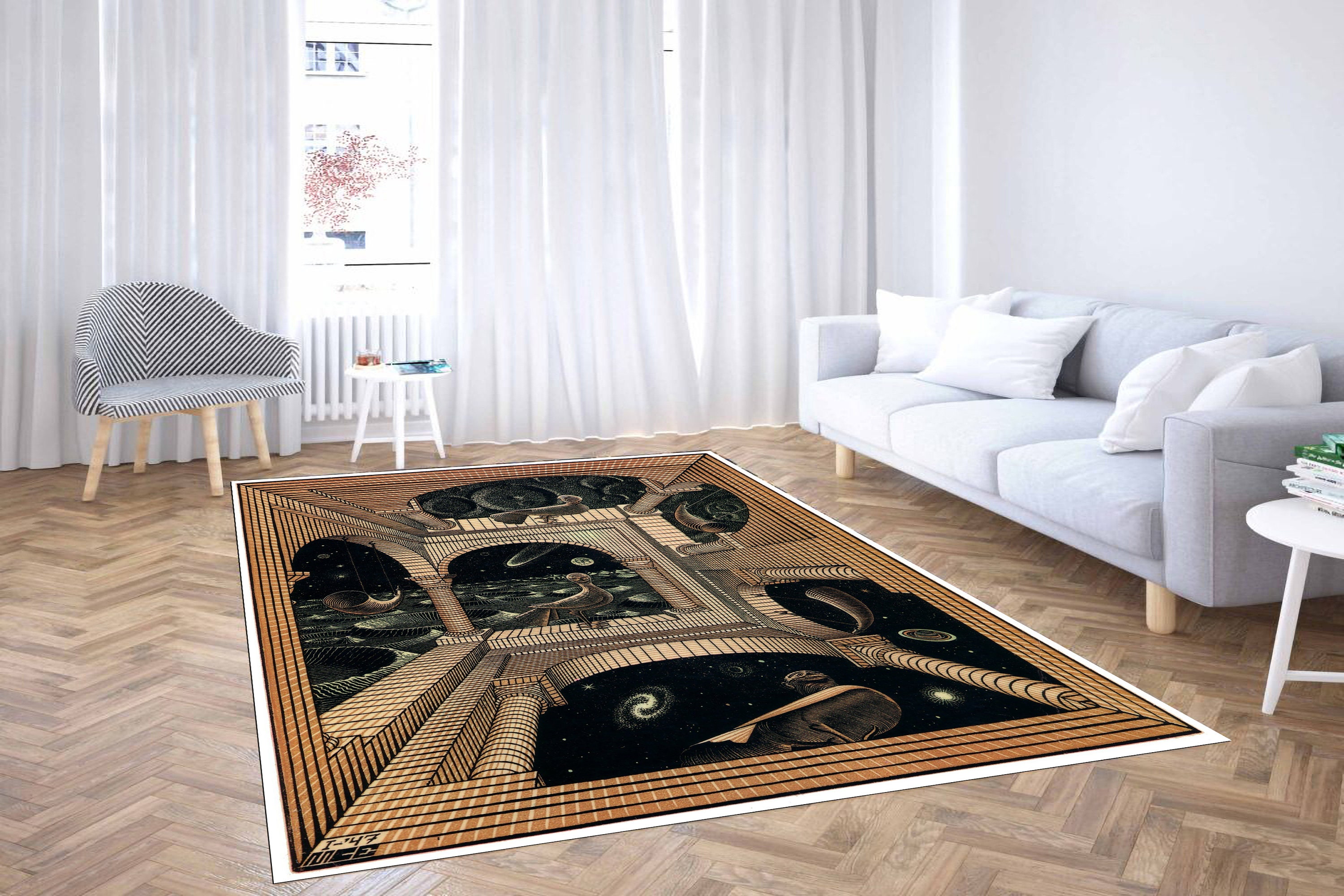 Tunnel Rug, Optical Illusion Rug, Illusion Rug, Rectangular Illusion