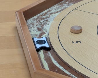 Octagonal Thin Crokinole Powder Plow - 3D Printed Gliss Powder Organizer - Ditch Maintenance Board Accessory