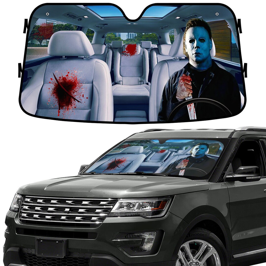 Halloween Gift Horror Movie Car Sunshade Horror Car Decor Etsy