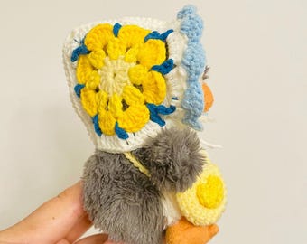 Oma Hut Kostüm Handarbeit Häkeln Puppenkleidung für Jellycat Huggady Pinguin Puppen Kinder Geschenk Sammlerstück [Puppen nicht Enthalten]