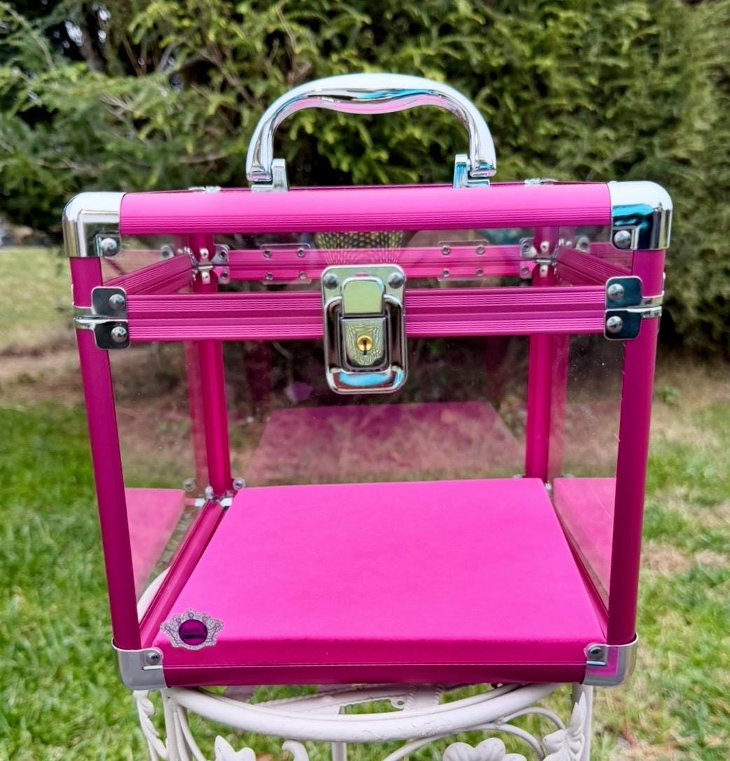 Pink Pageant Crown Travel Box Train Case Carry On - Etsy