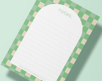 A6 Notepad, 40 lined pages, Modern grid design