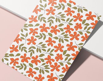 A6 Greeting Card, Modern Bloom, blank inside