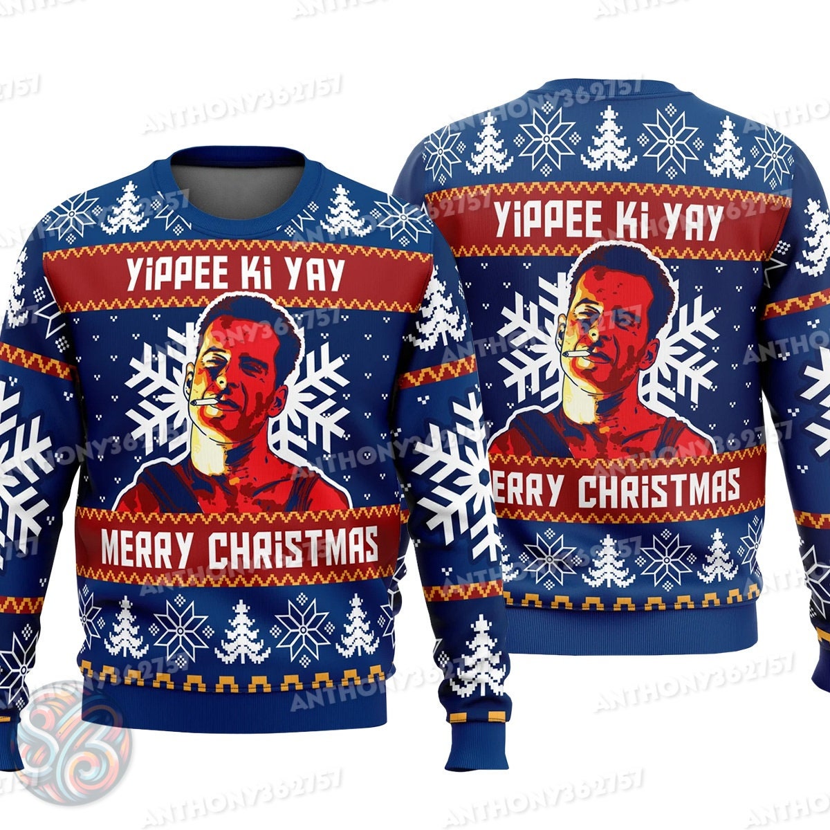 Discover Movie Sweater, Ugly Christmas Sweater, Die Hard, Movie Sweatshirt, Christmas Movie Shirt, Funny Sweatshirt, Movie Gift For Men Women