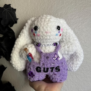 Olivia Rodrigo GUTS Tour Inspired Crochet Bunny | Handmade Plush