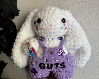 Olivia Rodrigo GUTS Tour Inspired Crochet Bunny | Handmade Plush