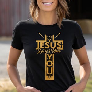 Jesus Loves You Unisex T-Shirt, Faith Shirt, Christian Apparel, Daily Wear, Gift for Believers, Inspirational Tee, Jesus Tee