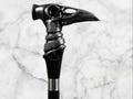 Handmade Black Raven Head Walking Cane: Gothic Steampunk Style product logo